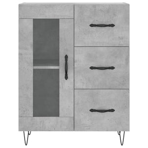 vidaXL Sideboard Concrete Grey 69.5x34x90 cm Engineered Wood