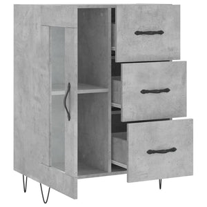 vidaXL Sideboard Concrete Grey 69.5x34x90 cm Engineered Wood