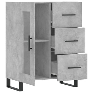 vidaXL Sideboard Concrete Grey 69.5x34x90 cm Engineered Wood