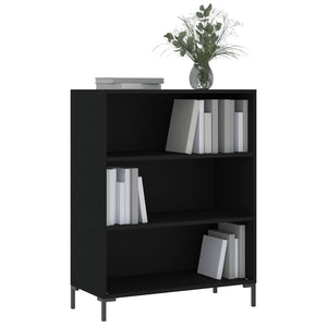 vidaXL Bookcase Black 69.5x32.5x90 cm Engineered Wood