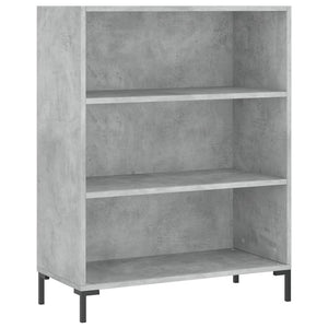 vidaXL Bookcase Concrete Grey 69.5x32.5x90 cm Engineered Wood