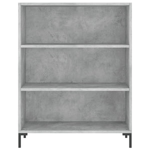 vidaXL Bookcase Concrete Grey 69.5x32.5x90 cm Engineered Wood