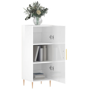 vidaXL Sideboard High Gloss White 34.5x34x90 cm Engineered Wood