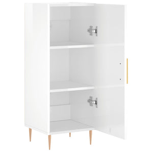 vidaXL Sideboard High Gloss White 34.5x34x90 cm Engineered Wood