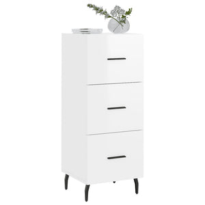 vidaXL Sideboard High Gloss White 34.5x34x90 cm Engineered Wood