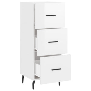 vidaXL Sideboard High Gloss White 34.5x34x90 cm Engineered Wood