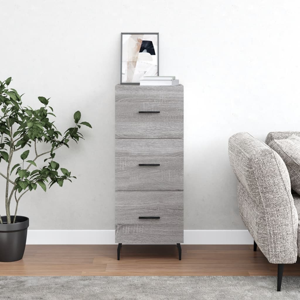 vidaXL Sideboard Grey Sonoma 34.5x34x90 cm Engineered Wood