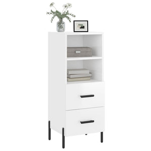 vidaXL Sideboard High Gloss White 34.5x34x90 cm Engineered Wood