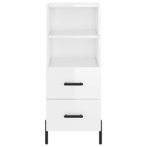 vidaXL Sideboard High Gloss White 34.5x34x90 cm Engineered Wood