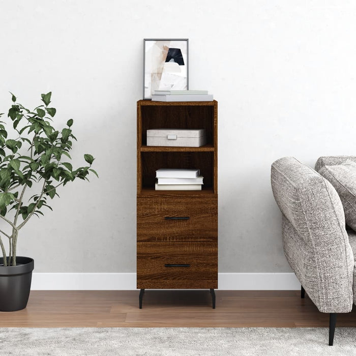 vidaXL Sideboard Brown Oak 34.5x34x90 cm Engineered Wood