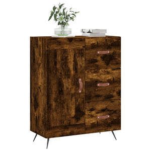 vidaXL Sideboard Smoked Oak 69.5x34x90 cm Engineered Wood