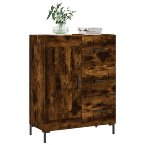 vidaXL Sideboard Smoked Oak 69.5x34x90 cm Engineered Wood