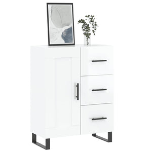 vidaXL Sideboard High Gloss White 69.5x34x90 cm Engineered Wood