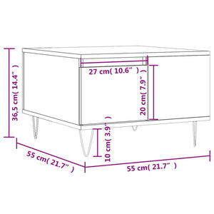 vidaXL Coffee Table White 55x55x36.5 cm Engineered Wood