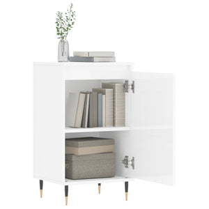 vidaXL Sideboards 2 pcs High Gloss White 40x35x70 cm Engineered Wood