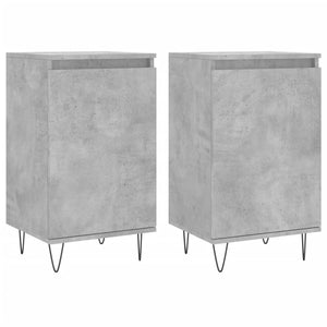 vidaXL Sideboards 2 pcs Concrete Grey 40x35x70 cm Engineered Wood