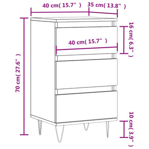 vidaXL Sideboard White 40x35x70 cm Engineered Wood