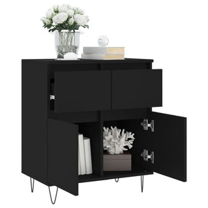 vidaXL Sideboard Black 60x35x70 cm Engineered Wood