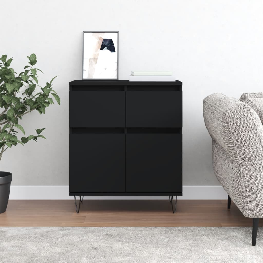 vidaXL Sideboard Black 60x35x70 cm Engineered Wood