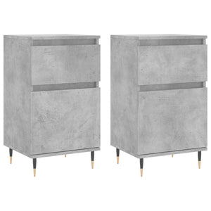 vidaXL Sideboards 2 pcs Concrete Grey 40x35x70 cm Engineered Wood