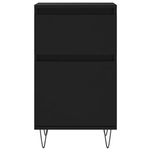 vidaXL Sideboards 2 pcs Black 40x35x70 cm Engineered Wood