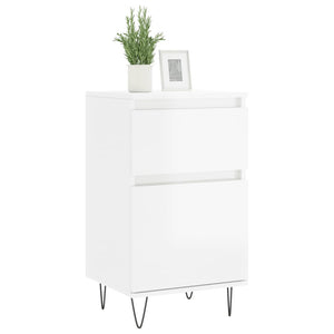 vidaXL Sideboards 2 pcs High Gloss White 40x35x70 cm Engineered Wood