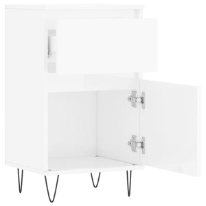 vidaXL Sideboards 2 pcs High Gloss White 40x35x70 cm Engineered Wood