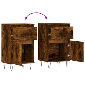 vidaXL Sideboards 2 pcs Smoked Oak 40x35x70 cm Engineered Wood