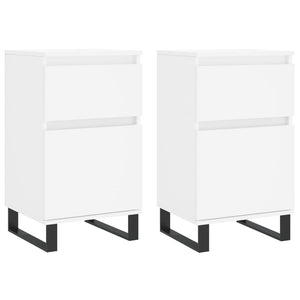 vidaXL Sideboards 2 pcs White 40x35x70 cm Engineered Wood