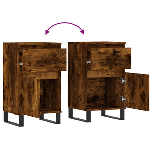 vidaXL Sideboards 2 pcs Smoked Oak 40x35x70 cm Engineered Wood