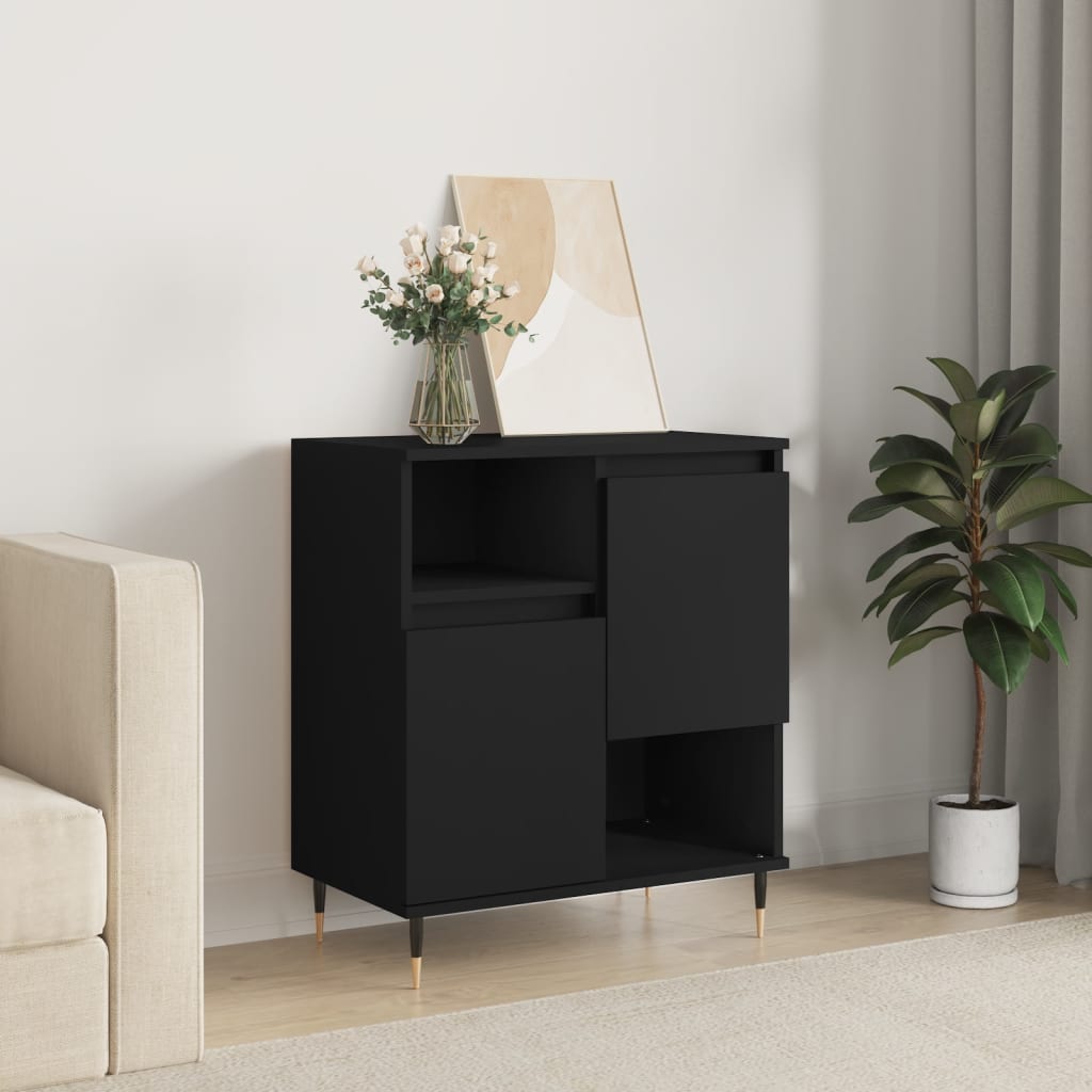 vidaXL Sideboard Black 60x35x70 cm Engineered Wood