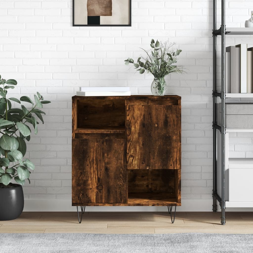 vidaXL Sideboard Smoked Oak 60x35x70 cm Engineered Wood