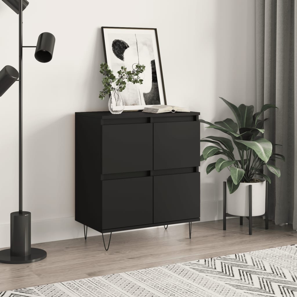 vidaXL Sideboard Black 60x35x70 cm Engineered Wood