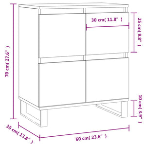 vidaXL Sideboard Concrete Grey 60x35x70 cm Engineered Wood