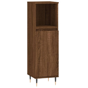 vidaXL Bathroom Cabinet Brown Oak 30x30x100 cm Engineered Wood