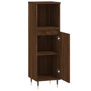 vidaXL Bathroom Cabinet Brown Oak 30x30x100 cm Engineered Wood