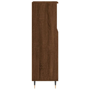 vidaXL Bathroom Cabinet Brown Oak 30x30x100 cm Engineered Wood