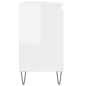 vidaXL Bathroom Cabinet High Gloss White 58x33x60 cm Engineered Wood