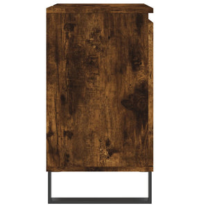 vidaXL Bathroom Cabinet Smoked Oak 58x33x60 cm Engineered Wood