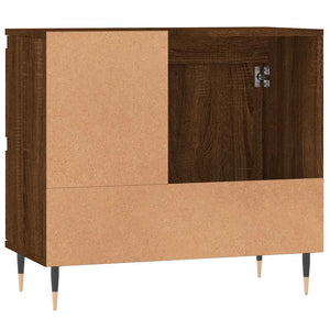 vidaXL Bathroom Cabinet Brown Oak 65x33x60 cm Engineered Wood