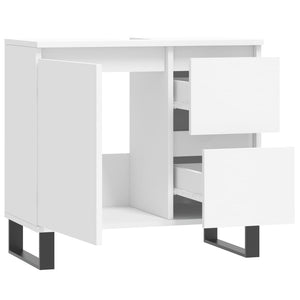 vidaXL Bathroom Cabinet White 65x33x60 cm Engineered Wood