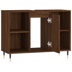 vidaXL Bathroom Cabinet Brown Oak 80x33x60 cm Engineered Wood