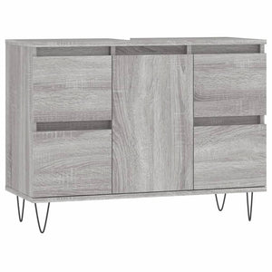 vidaXL Bathroom Cabinet Grey Sonoma 80x33x60 cm Engineered Wood