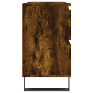 vidaXL Bathroom Cabinet Smoked Oak 80x33x60 cm Engineered Wood