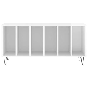 vidaXL Record Cabinet High Gloss White 100x38x48 cm Engineered Wood