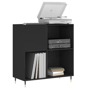 vidaXL Record Cabinet Black 84.5x38x89 cm Engineered Wood