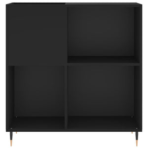 vidaXL Record Cabinet Black 84.5x38x89 cm Engineered Wood