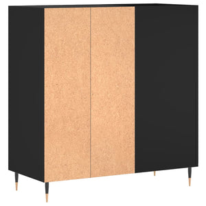 vidaXL Record Cabinet Black 84.5x38x89 cm Engineered Wood