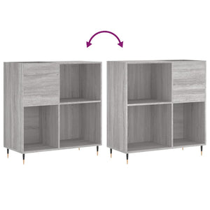 vidaXL Record Cabinet Grey Sonoma 84.5x38x89 cm Engineered Wood