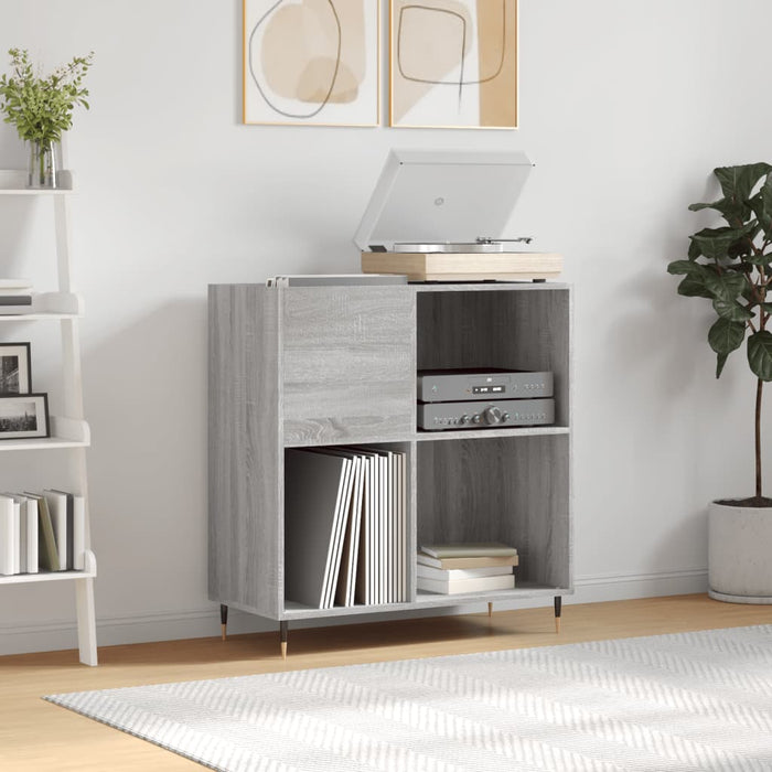 vidaXL Record Cabinet Grey Sonoma 84.5x38x89 cm Engineered Wood